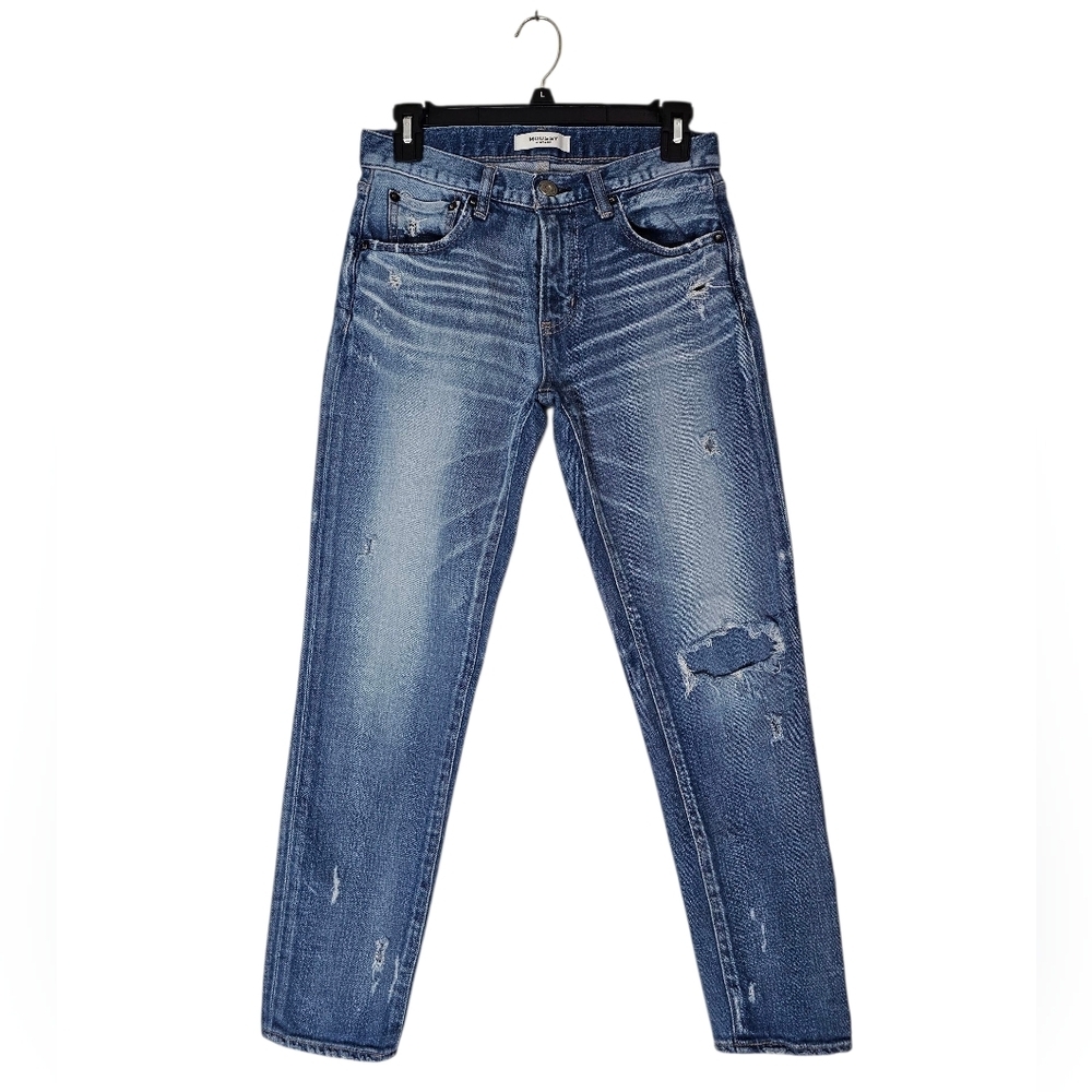 Moussy Vintage High Rise‎ Skinny Leg Blue Distressed Jeans 26 Preowned